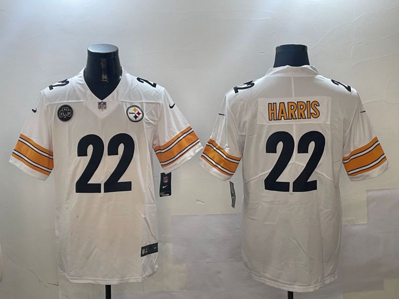 Men Pittsburgh Steelers #22 Harris White Second generation 2024 Nike Limited NFL Jersey style 0104